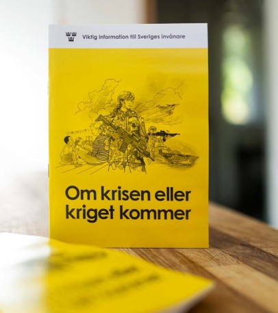 Bild på broschyren om krisen eller kriget kommer.
